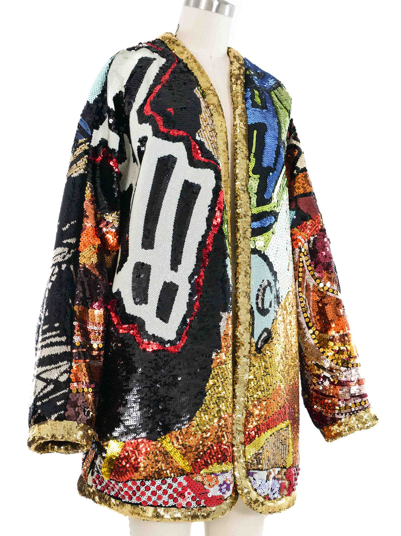 2019 Celine x Christian Marclay Cartoon Graphic Jacket