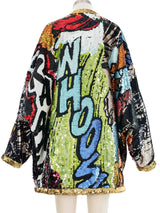 2019 Celine x Christian Marclay Cartoon Graphic Jacket