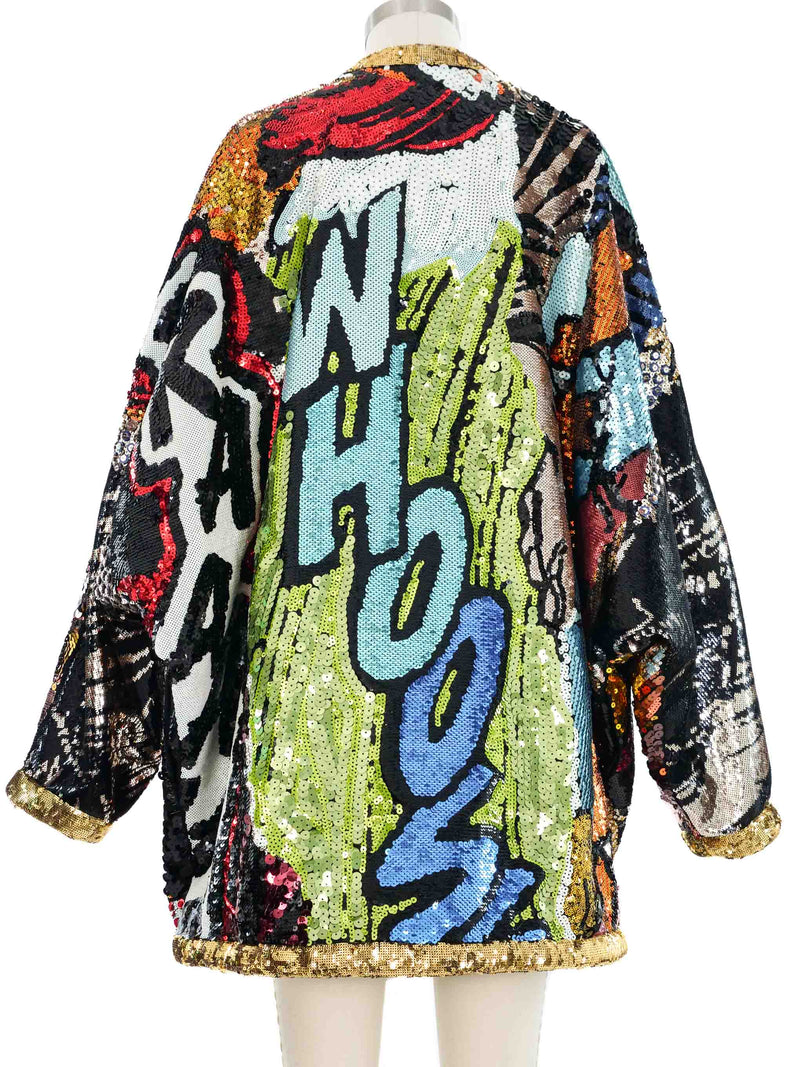 2019 Celine x Christian Marclay Cartoon Graphic Jacket