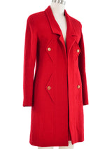 1994 Chanel Red Boucle Skirt Suit Suit arcadeshops.com