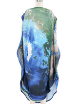 Issey Miyake Globe Print Plisse Dress Dress arcadeshops.com