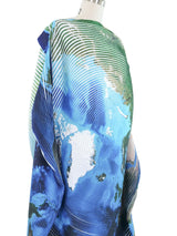Issey Miyake Globe Print Plisse Dress Dress arcadeshops.com