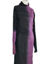 Krizia Two Tone Plisse Gown
