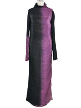 Krizia Two Tone Plisse Gown
