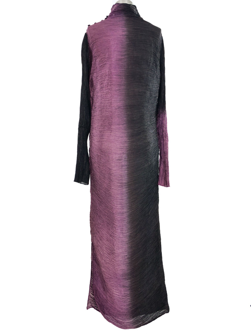 Krizia Two Tone Plisse Gown