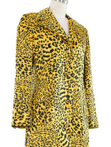 1990s Gianni Versace Leopard Print Satin Jacket
