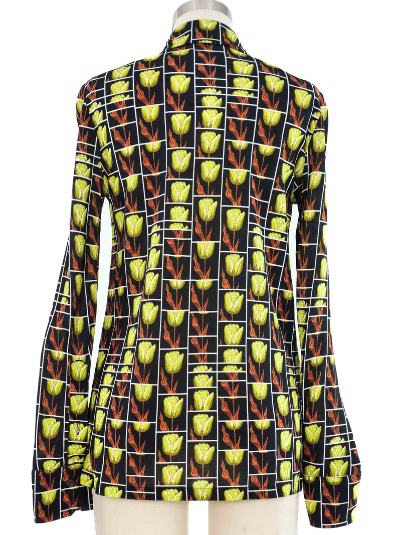 2019 Prada Tulip Print Shirt Top arcadeshops.com