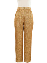 1996 Chanel Metallic Gold Pant Suit