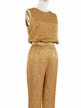 1996 Chanel Metallic Gold Pant Suit