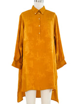 Hermes Marigold Jacquard Tunic Top arcadeshops.com