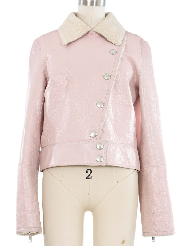 Celine Pink Shearling Jacket