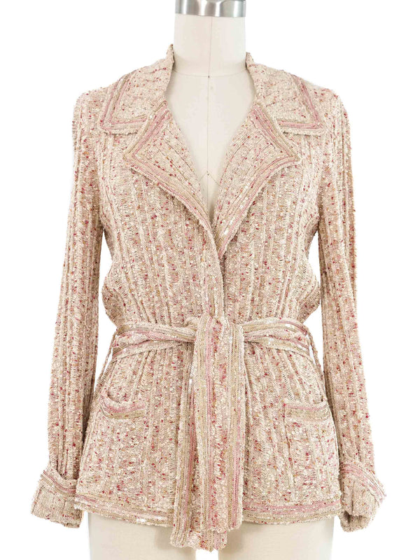 Chanel Spangled Belted Cardigan