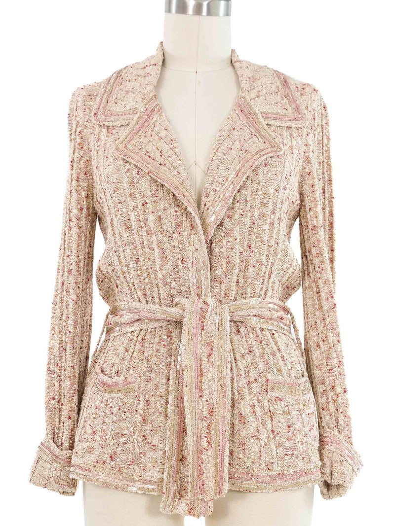 Chanel Spangled Belted Cardigan