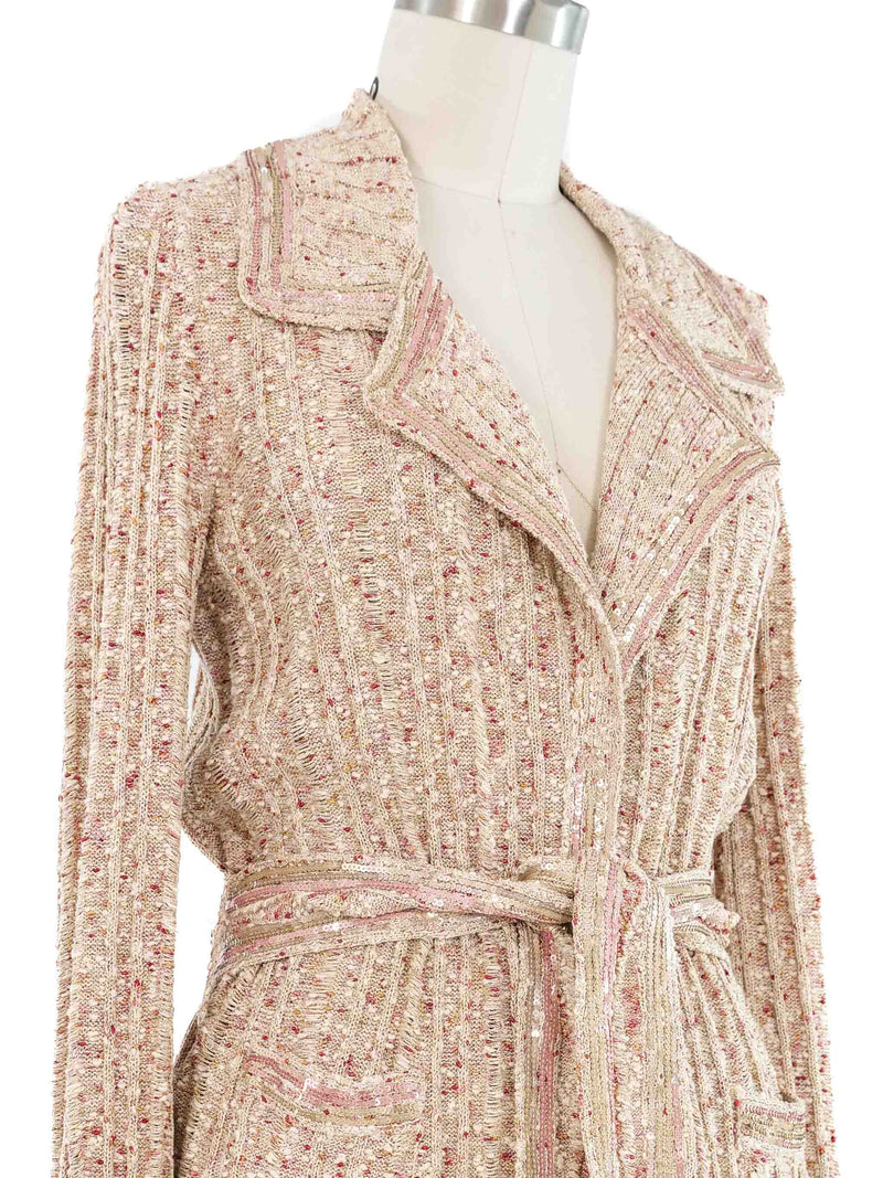 Chanel Spangled Belted Cardigan