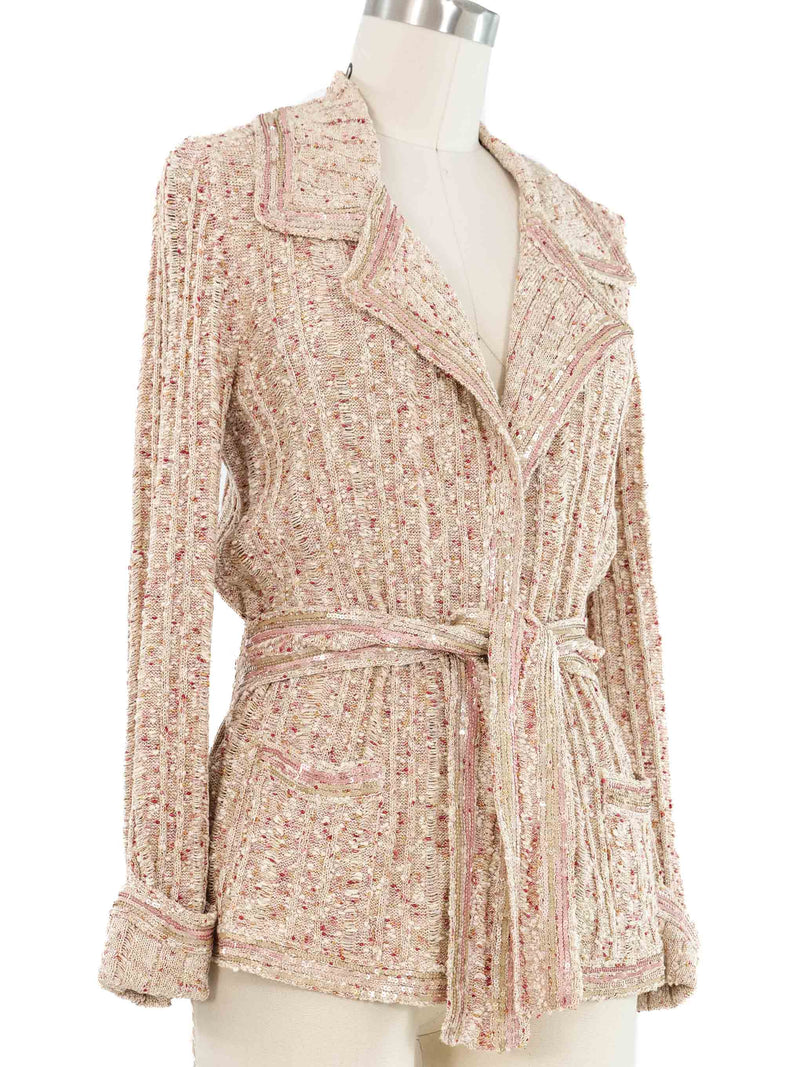 Chanel Spangled Belted Cardigan