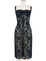 Dolce & Gabbana Sheer Black Lace Cocktail Dress
