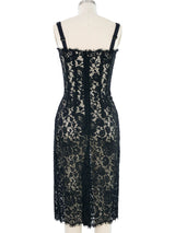 Dolce & Gabbana Sheer Black Lace Cocktail Dress