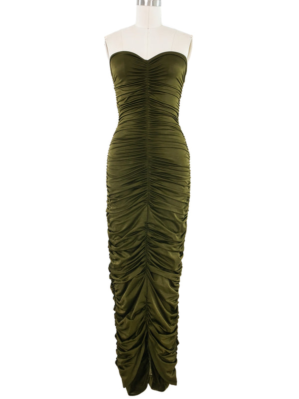 Norma Kamali Ruched Jersey Dress Dress arcadeshops.com