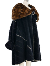Fendi Fur Trimmed Swing Coat