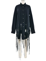 2023 Comme des Garcons Hair Foil Shirt Dress Dress arcadeshops.com