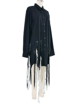 2023 Comme des Garcons Hair Foil Shirt Dress Dress arcadeshops.com