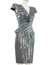 2009 Alexander McQueen Silvertone Jacquard Dress Dress arcadeshops.com