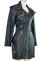 Moto Zip Leather Dress Dress arcadeshops.com