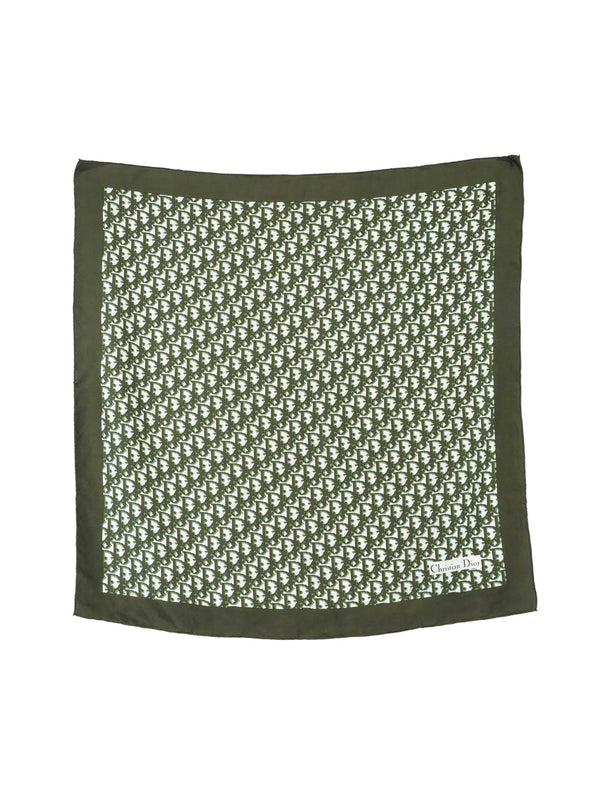 Christian Dior Green Oblique Logo Scarf Accessory arcadeshops.com