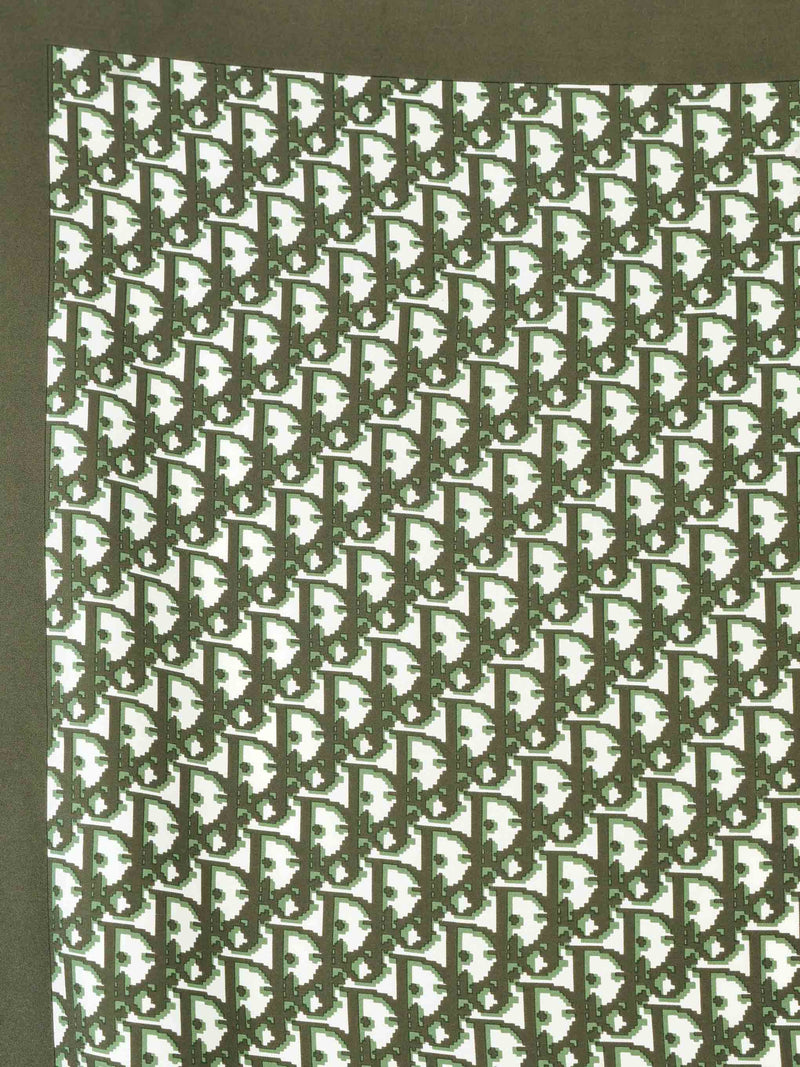 Christian Dior Green Oblique Logo Scarf Accessory arcadeshops.com