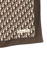 Christian Dior Brown Oblique Logo Scarf Accessory arcadeshops.com