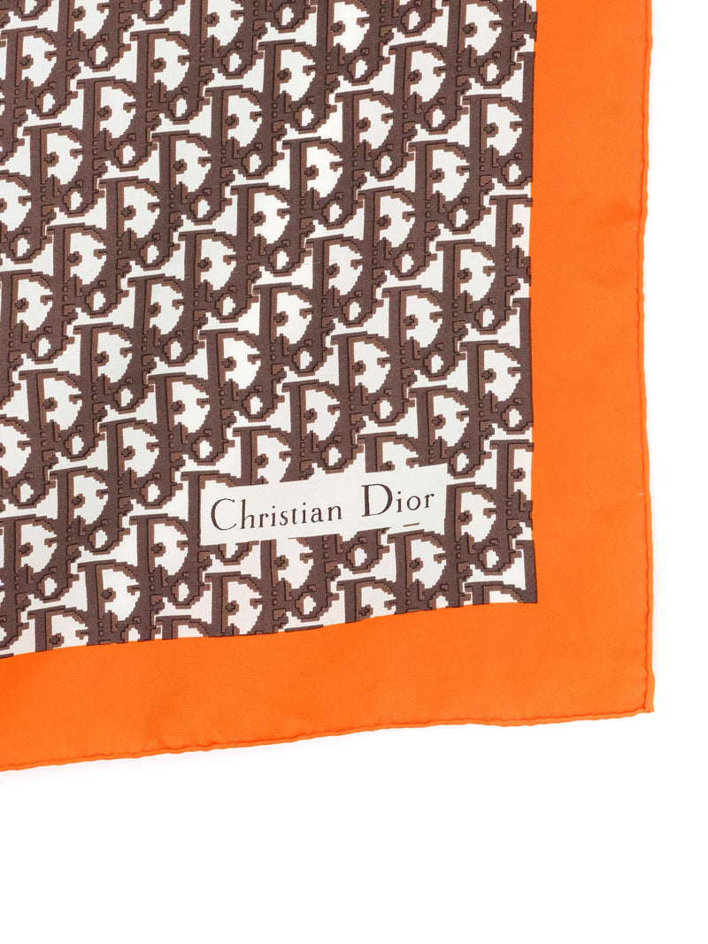 Christian Dior Orange Oblique Logo Scarf Accessory arcadeshops.com