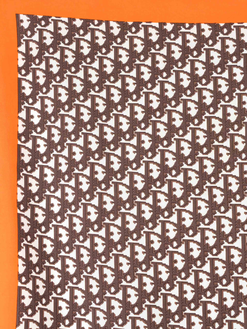 Christian Dior Orange Oblique Logo Scarf Accessory arcadeshops.com