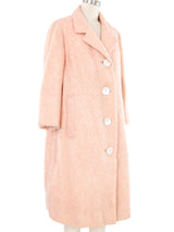 Pink And White Mohair Coat Outerwear arcadeshops.com
