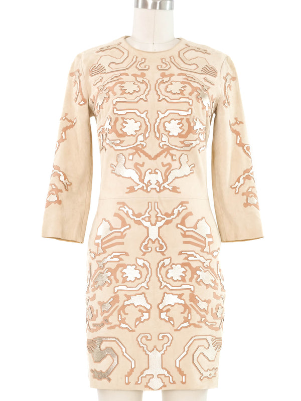 Jitrois Metallic Applique Suede Dress Dress arcadeshops.com