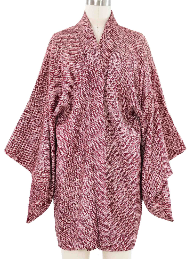 Wine Shibori Haori Kimono Jacket arcadeshops.com