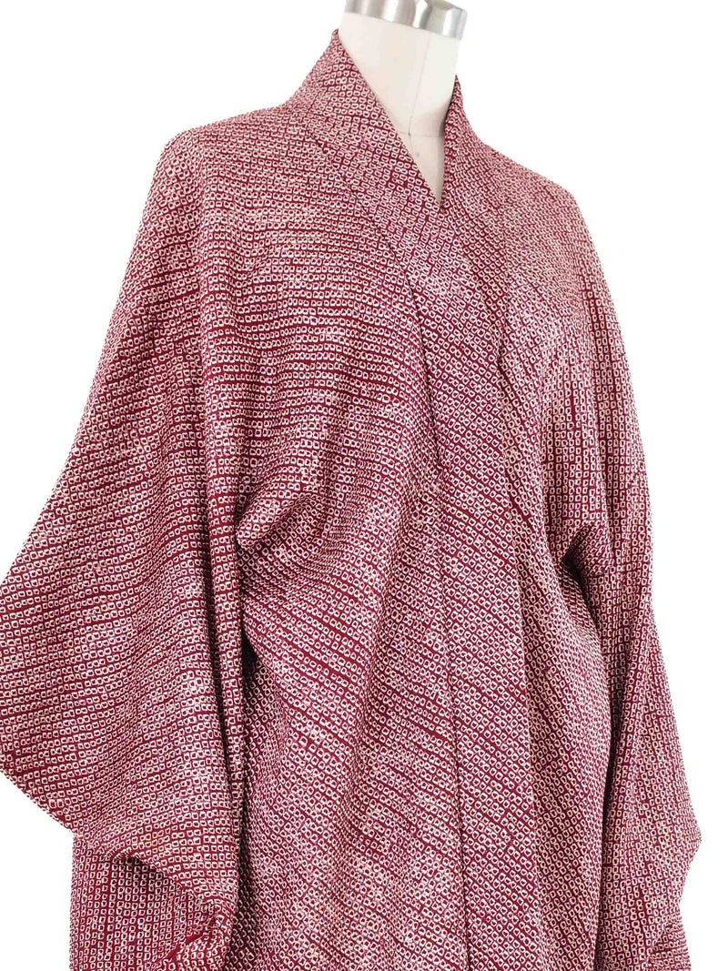 Wine Shibori Haori Kimono Jacket arcadeshops.com