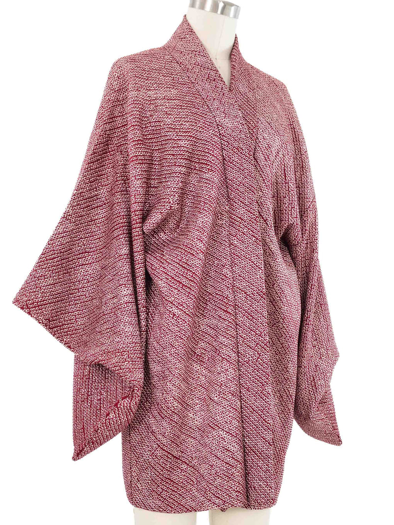 Wine Shibori Haori Kimono Jacket arcadeshops.com