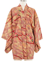 Rust Shibori Haori Kimono Jacket arcadeshops.com