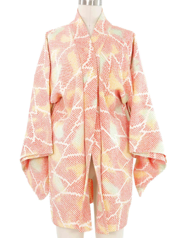 Rainbow Shibori Haori Kimono Jacket arcadeshops.com