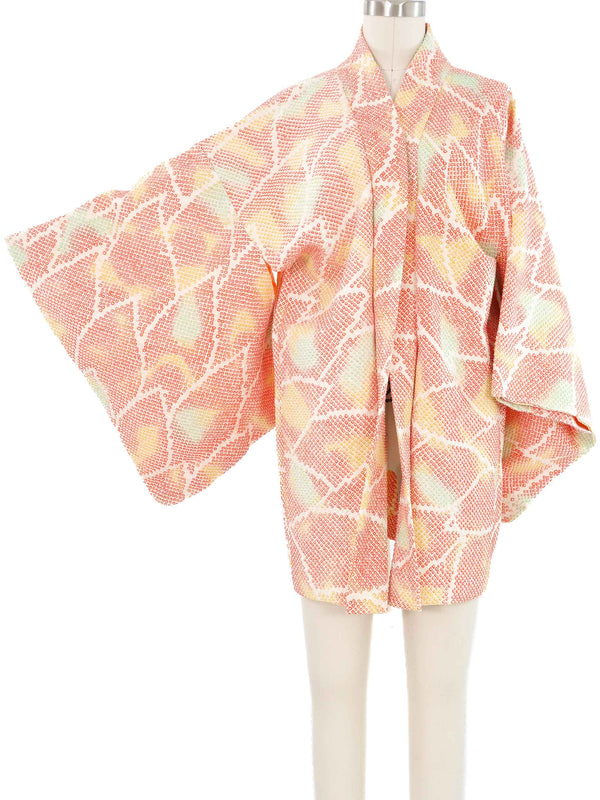 Rainbow Shibori Haori Kimono Jacket arcadeshops.com