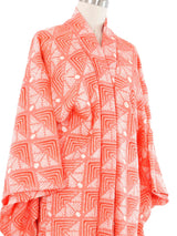 Peach Pink Shibori Haori Kimono Jacket arcadeshops.com