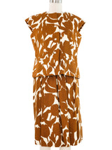 Geoffrey Beene Ochre Tulip Print Skirt Ensemble Suit arcadeshops.com