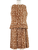 Geoffrey Beene Brown Spotted Skirt Suit Suit arcadeshops.com