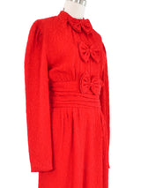 Adele Simpson Red Crepe Dress Dress arcadeshops.com
