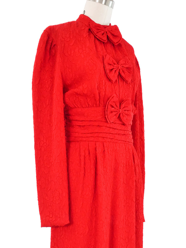 Adele Simpson Red Crepe Dress Dress arcadeshops.com