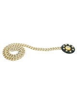 Yves Saint Laurent Black Studded Buckle Chain Belt Accessory arcadeshops.com