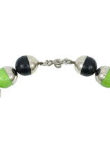 Yves Saint Laurent Modernist Green Beaded Necklace Jewelry arcadeshops.com