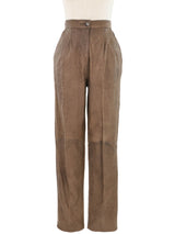Taupe Embossed Leather Pant Ensemble Suit arcadeshops.com