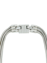 Yves Saint Laurent Silvertone Space Age Collar Jewelry arcadeshops.com