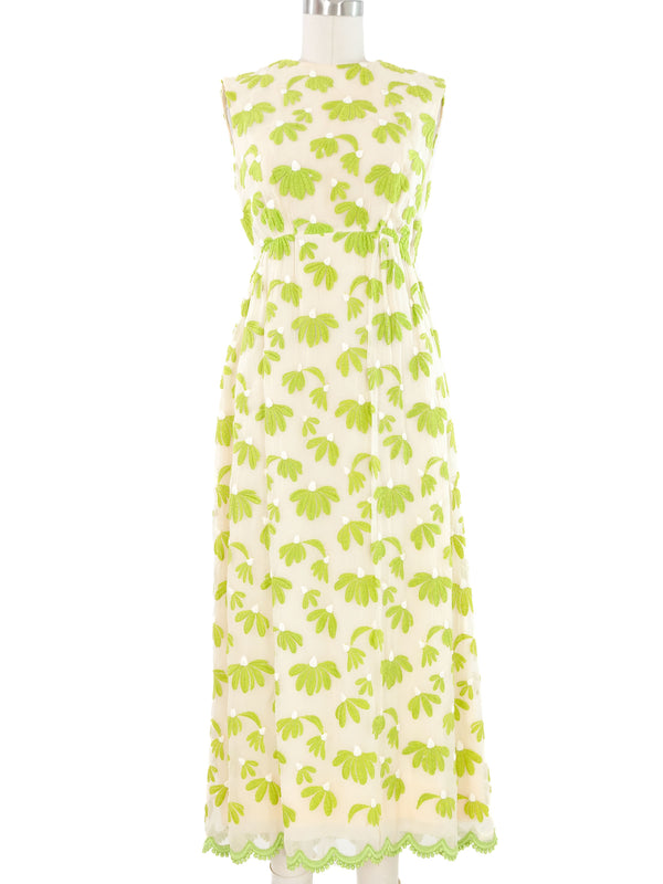 Embroidered Sleeveless Gauze Dress Dress arcadeshops.com